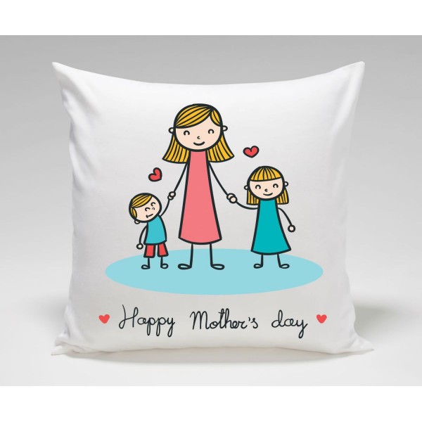 Cute Happy Mothers Day Plush Decorative Cushion
